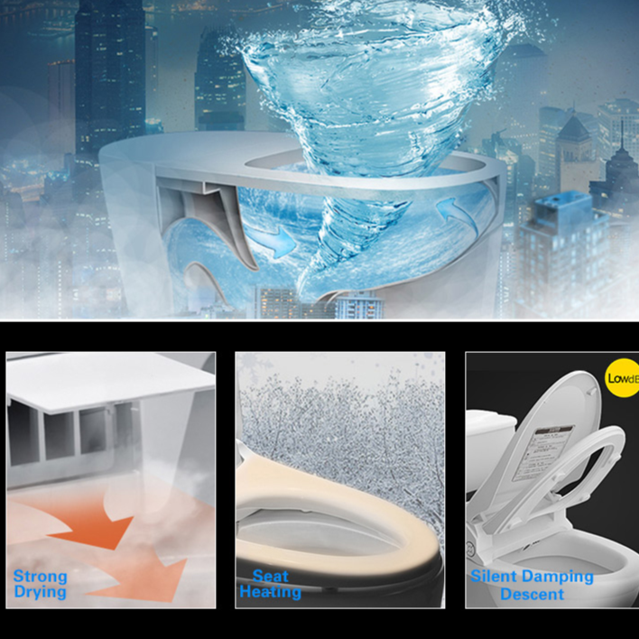 Smart Electronic Bidet Toilet Seat Cover with Child-seat