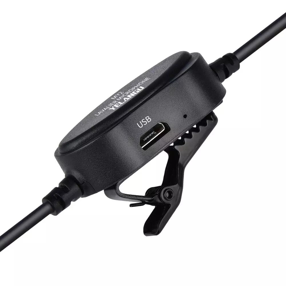 Professional Lavalier Microphone Portable Recording Omni-directional Condenser Interview Mic with 6.5mm Adapter for Smartphone DSLR Camera