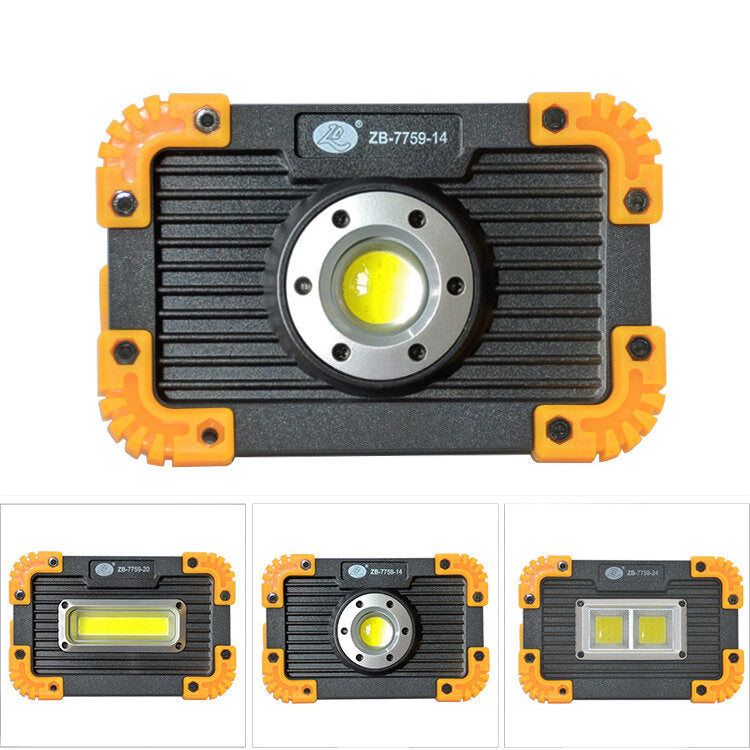 350LM Waterproof COB LED Floodlight USB Charging Outdoor Spot Work Lamp Camping Portable Searchlight