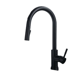 Matte Black Stainless Steel Kitchen Sink Faucets Mixer Smart Touch Sensor Pull Out Hot Cold Water Tap Crane