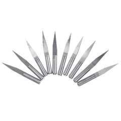20pcs 0.1mm 10/15/20/30 Degree 3.175mm Carbide PCB Engraving Bit CNC Router Tool