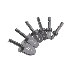 6pcs 1/4-7/8 Inch Imperial Hexagonal Tube Expander Drill Bit Air Conditioner Copper Pipe Flaring Tool Rotary Swaging