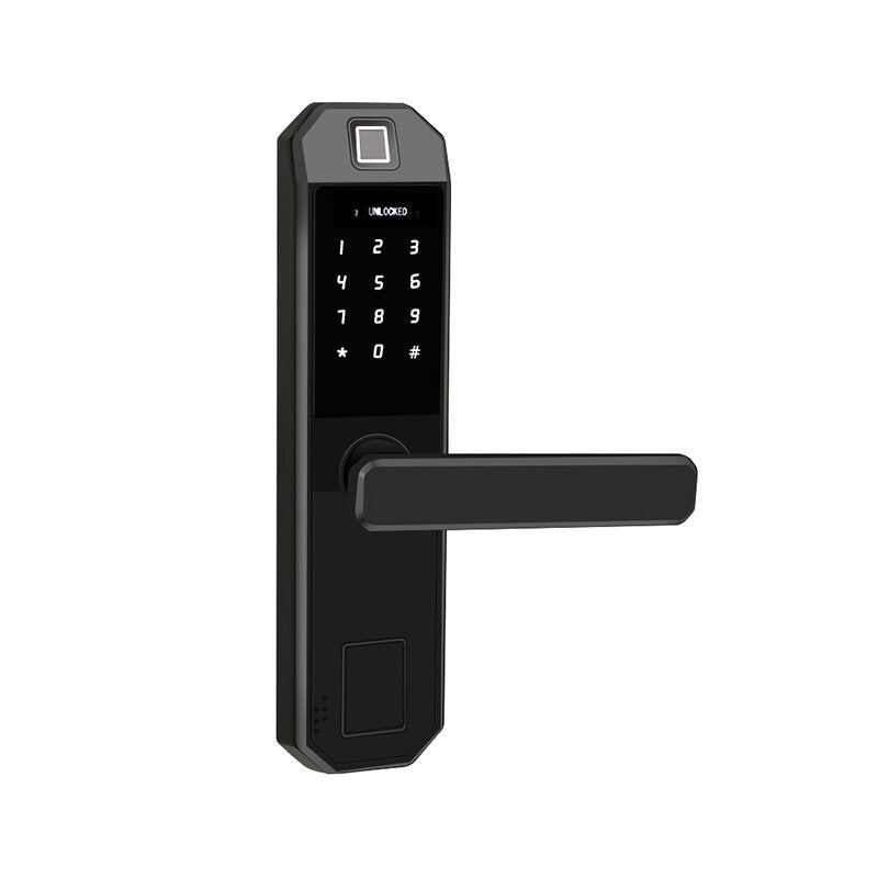 Smart Fingerprint Door Lock With Keypad Electronic Intelligent Security Lock Household Bedroom Anti-theft Door Password Card Key Locker