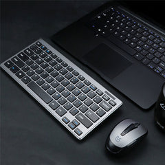 Wireless Keyboard & Mouse Set Business Office Silent 78 Keys Keyboard 1200DPI Mouse Kit for MAC OS Windows