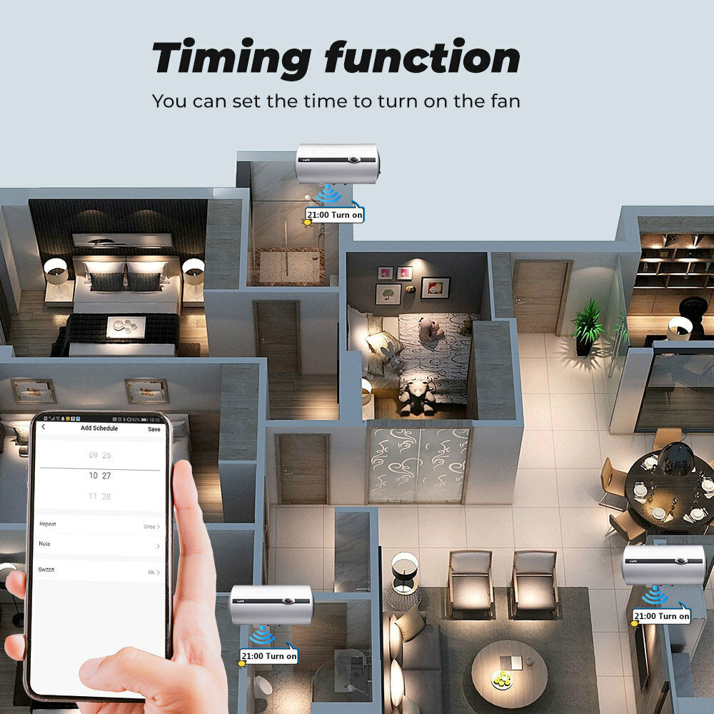 WIFI Water Heater Switch Touch Switch Zero Fire Tuya APP Timing Wifi Switch Remote Control Household Water Heater Switch