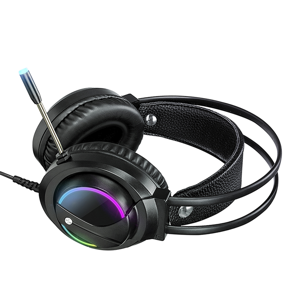 Gaming Headset 50mm Loudspeaker Colorful Breathing Light 360 Sensitive Microphone for PC