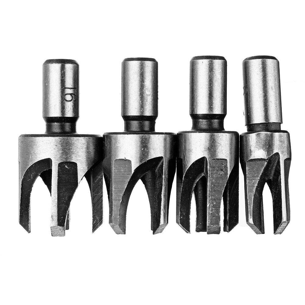 14pcs Chamfer Countersink Drill Bits Wood Plug Cutter Set