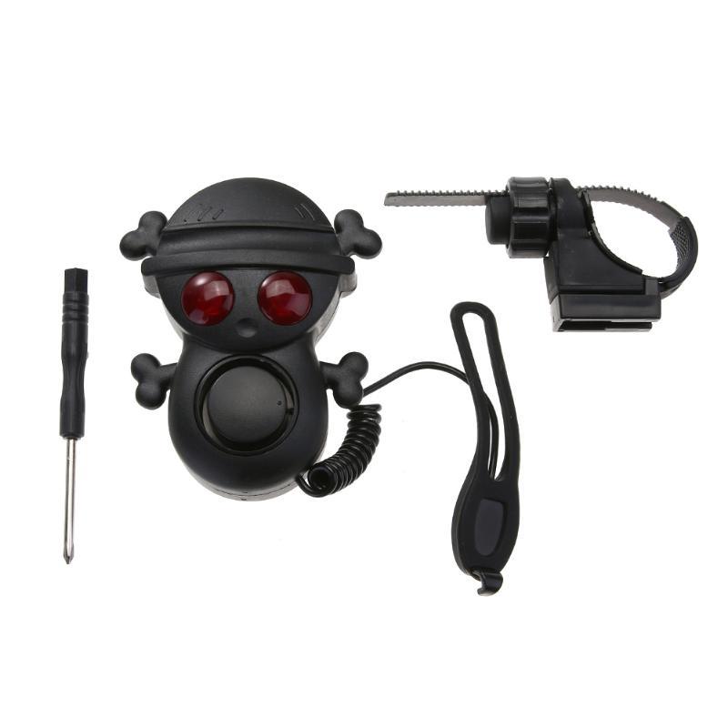 Bicycle Electric Horn High Decibel 120dB Bell with Warning Light Multi-tone Waterproof