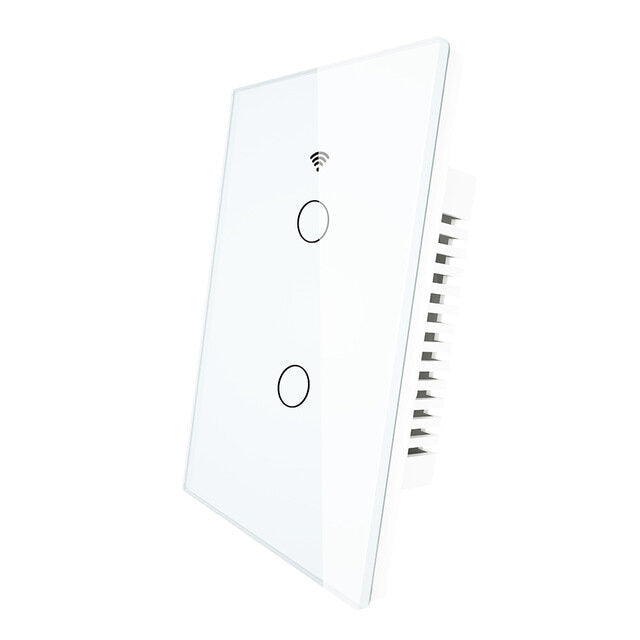 WiFi Smart 1/2/3 Gang Wall Light Switch Glass Panel RF433&Wi-Fi Tuya APP Remote Control Works With Alexa Google Home