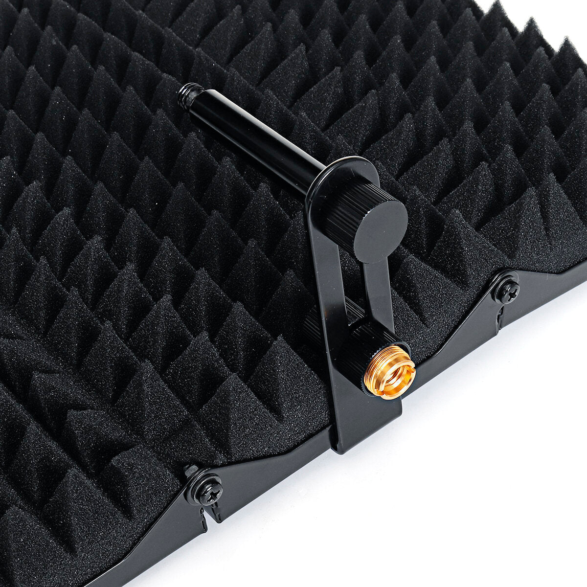 Portable Foldable Metal Microphone Isolation Shield Studio Recording Reflector