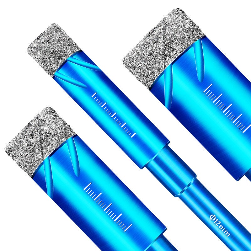 5Pcs 6-16mm Durable Diamond Coated Core Drill Bit Dry Drilling For Glass Marble Granite Quartz Porcelain Ceramics