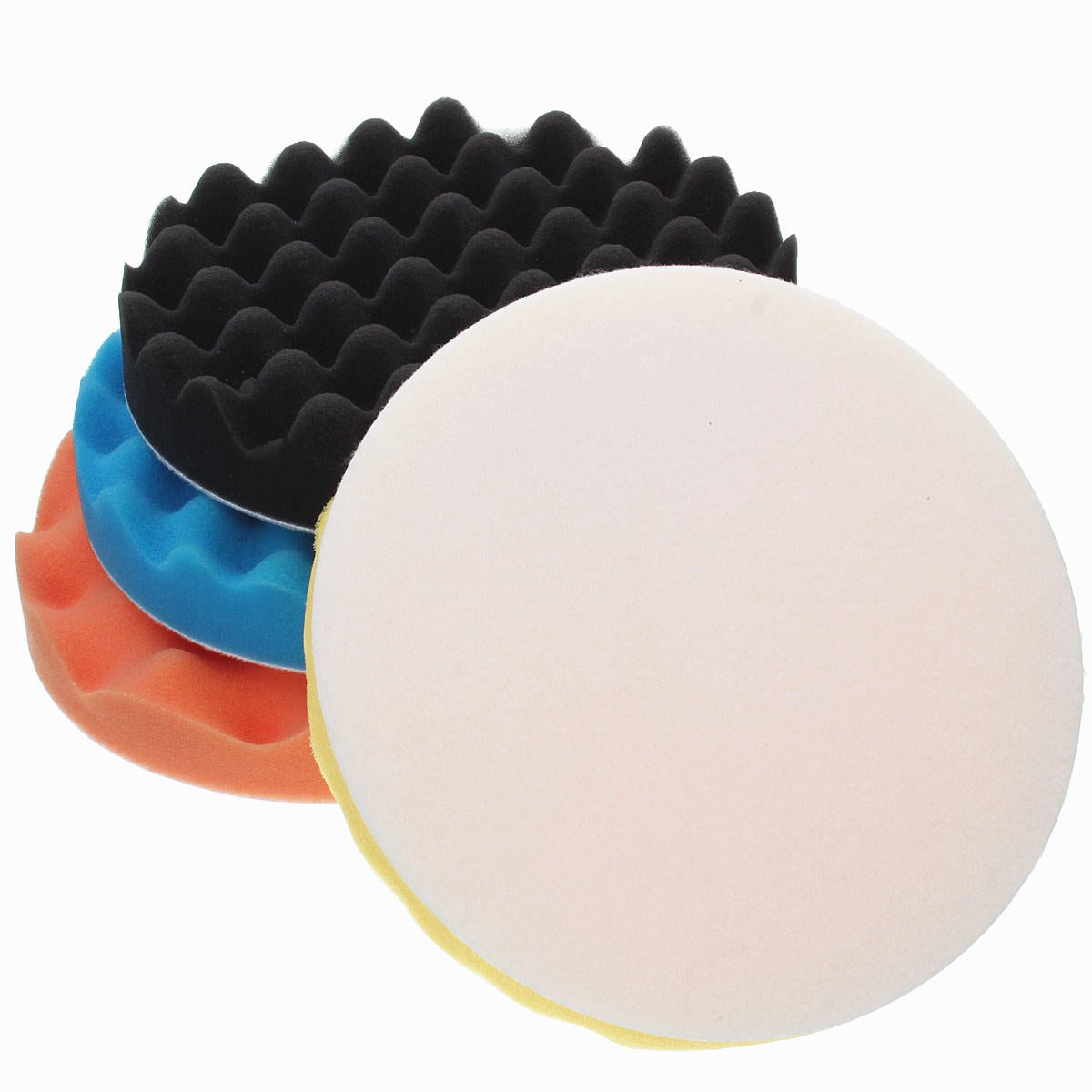 4pcs 7 Inch/180mm Waffle Polishing Buffing Pad Waxing Sponge Polishing for Rotary Tool