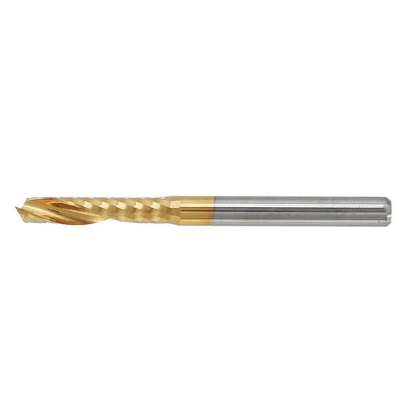 5pcs 3.175mm Shank 17mm Single Flute End Mill Cutter Titanium Coated Spiral Milling Cutter