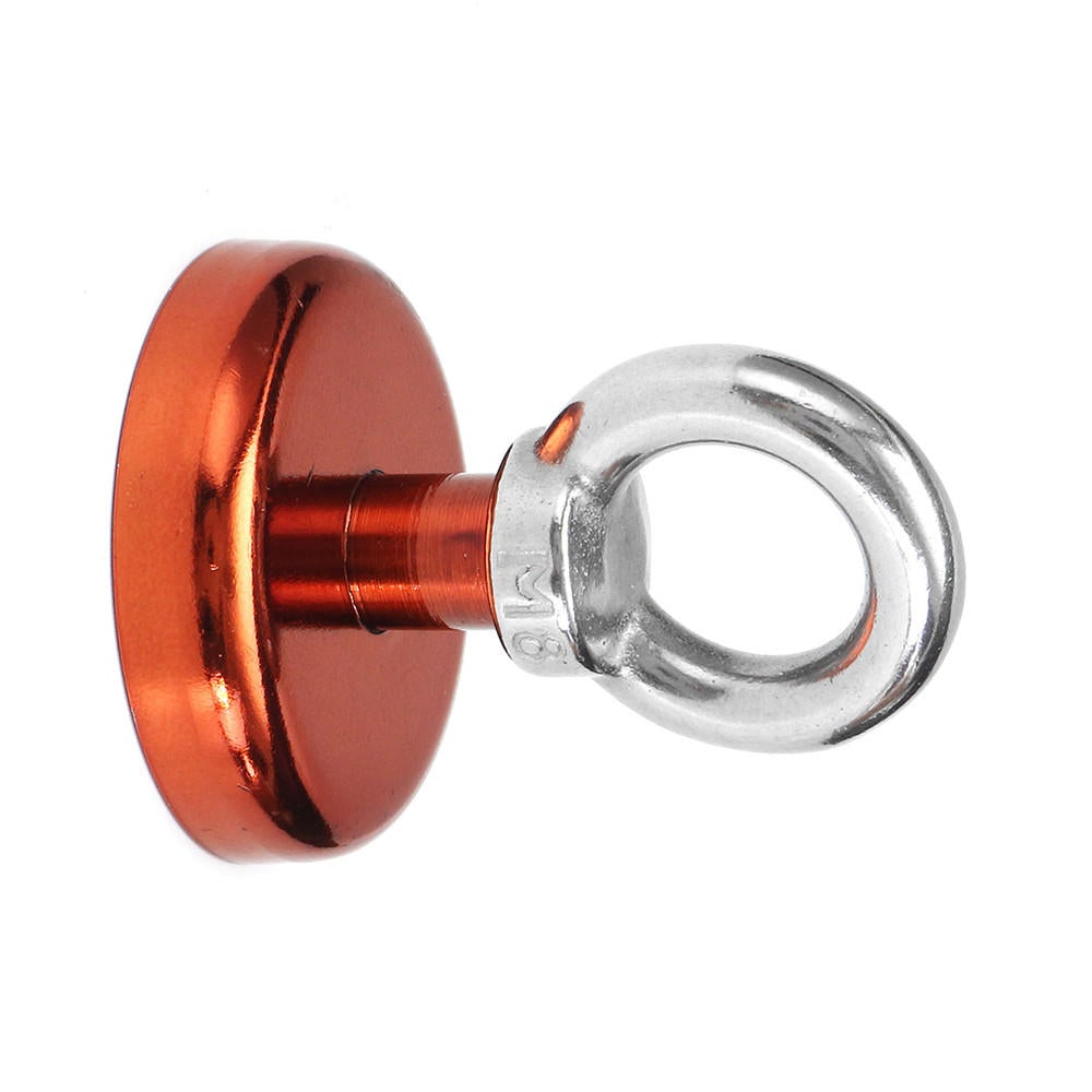 48mm 90kg Neodymium Recovery Magnet Metal Detector Circular Eyebolt Red/Yellow/Blue