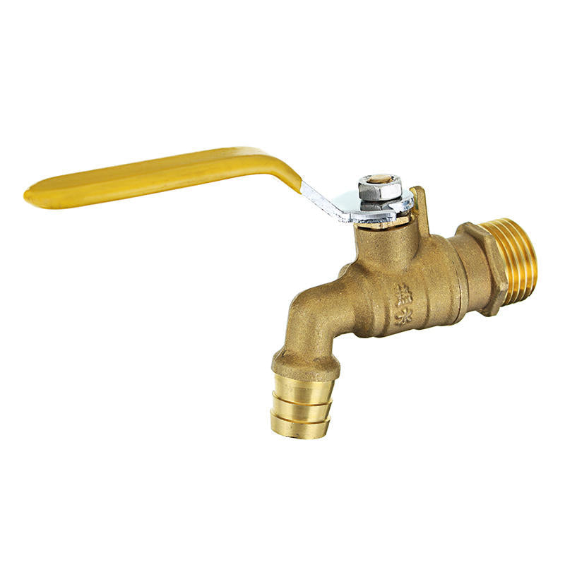 Brass Water Faucet Tap Lever Handle Quick Opening with Ball Valve for Hot
