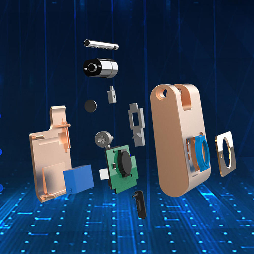 Bluetooth Outdoor Portable Intelligent Small Door Lock Phone App Software Control Fingerprint Padlock For Smart Home