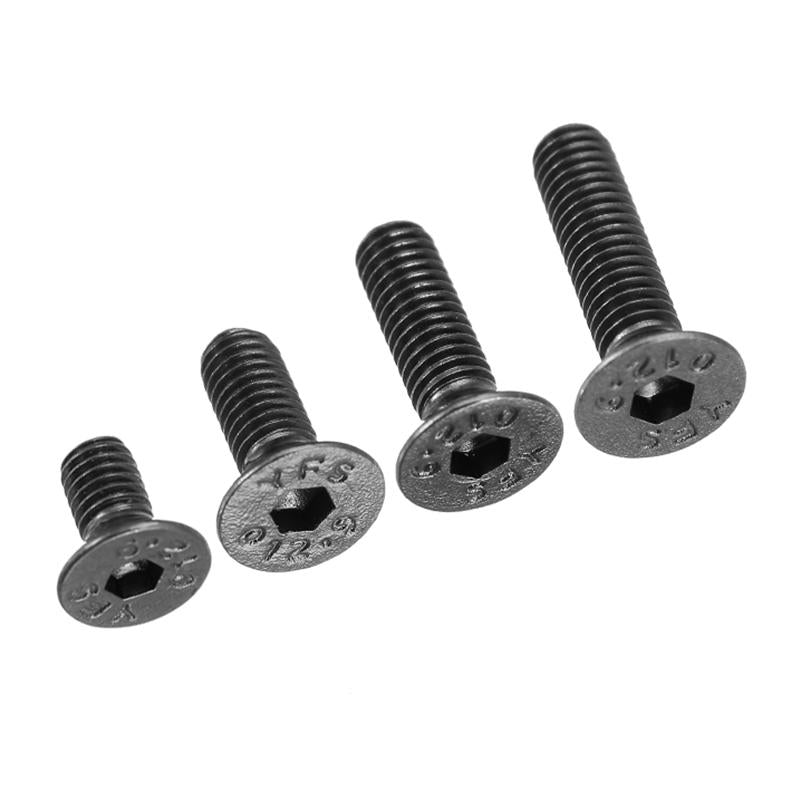 M3ASH4 10pcs M3 Hex Countersunk Flat Head Screws Alloy Steel Titanium Plated 12.9 Grade