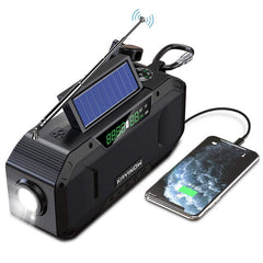 Bluetooth Speaker Portable with Solar Energy 5000mAh Power Bank Flashlight Radio Speaker IPX6