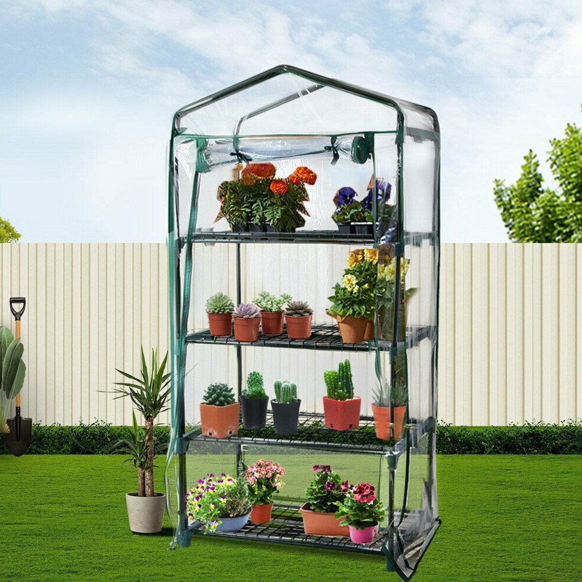 2/3/4/5-Tier Garden Greenhouse Shed Storage PVC Cover Heavy-duty Sunproof Greenhouse Cover