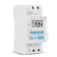 DIN Rail 4 Pins Voltage Output Digital Switch Timer Electronic Time Clock Relay with Replaceable Battery