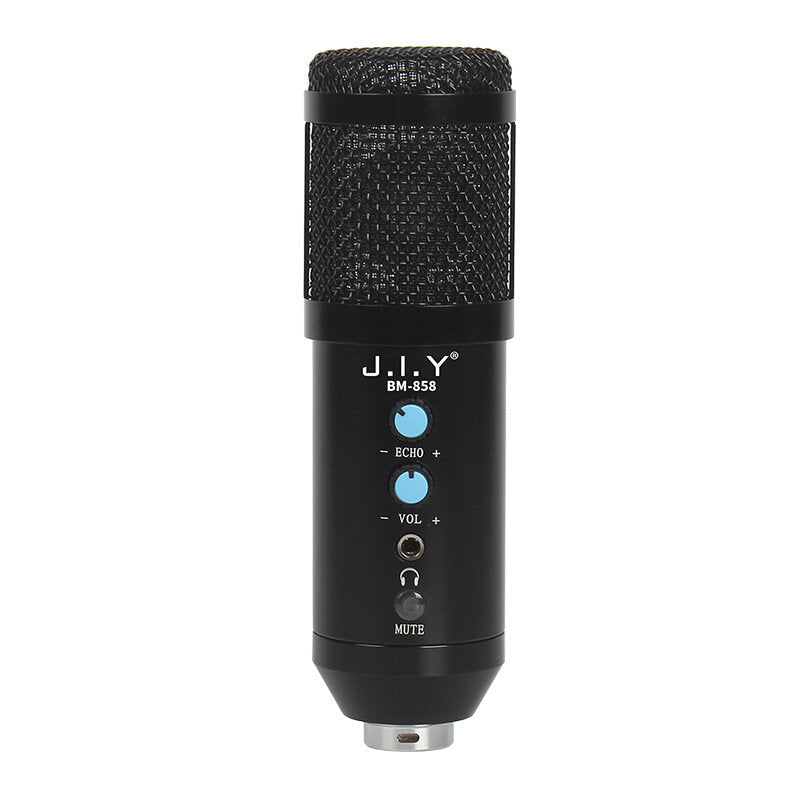 USB Condenser Microphone Hi-Fi Noise Reduction Reverberation Volume Adjustable Recording Studio Wired for Computer Broadcasting YouTube Gaming Meeting
