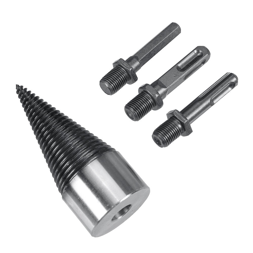 32mm Firewood Splitter Machine Drill Bit Wood Cone Punch Driver Square Round Hex Shank Drill Bit Split Drilling wood working Tool