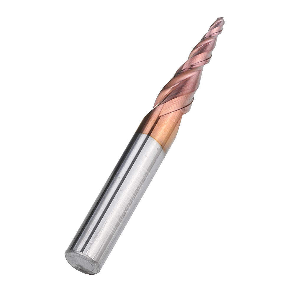 2 Flutes R0.25/ R0.5/ R0.75/ R1.0 *20.5*D4*50 Ball Nose End Mill HRC50 Taper Milling Cutter