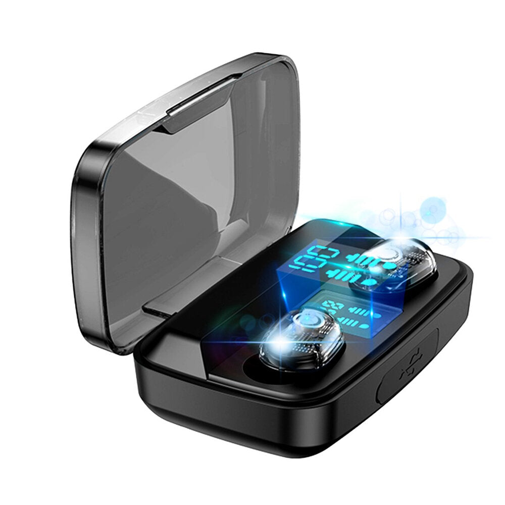 Wireless Bluetooth Headphone 3600mAh LED Display IPX7 Waterproof Hi-Fi Sports Earphone with Charging Box