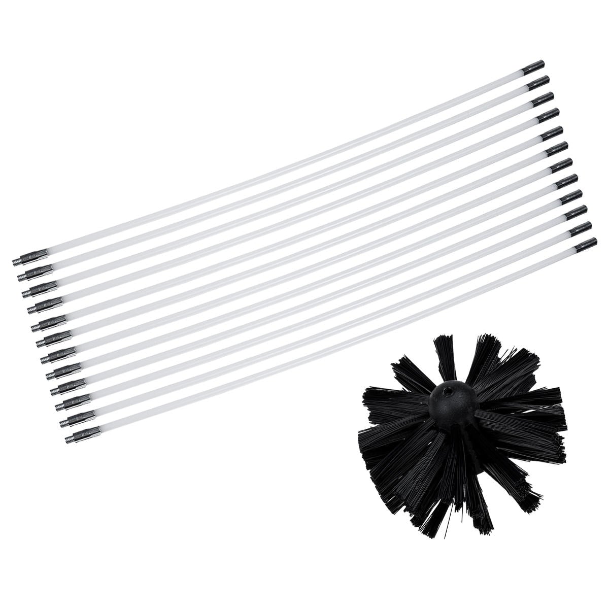 Chimney Cleaning Brush Set Chimney Pipe Inner Wall Cleaner Brush Bendable Flexible Cleaning Tools