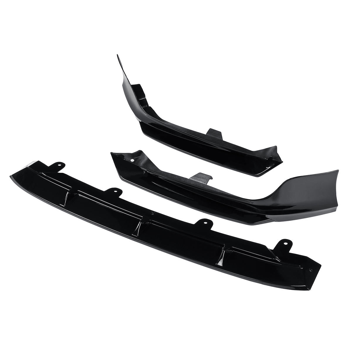 Painted Black Pearl Front Bumper Lip Protector Splitter Kit