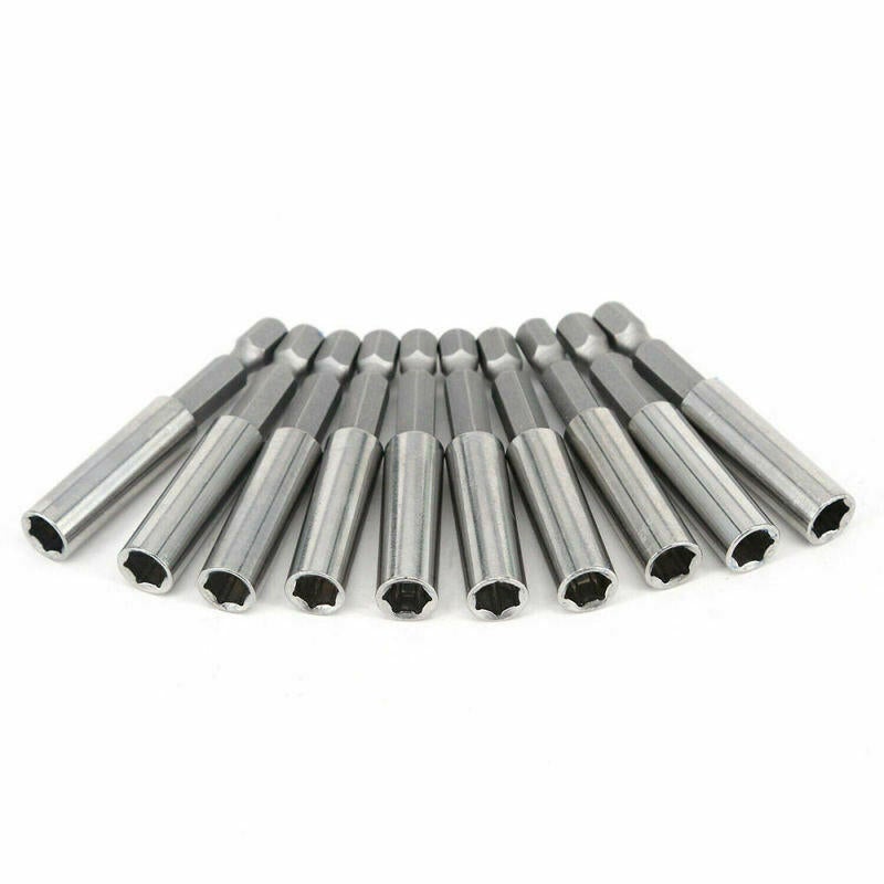 10pcs Socket Drill Bit Holder Hex Shank Magnetic Extension for Screwdriver