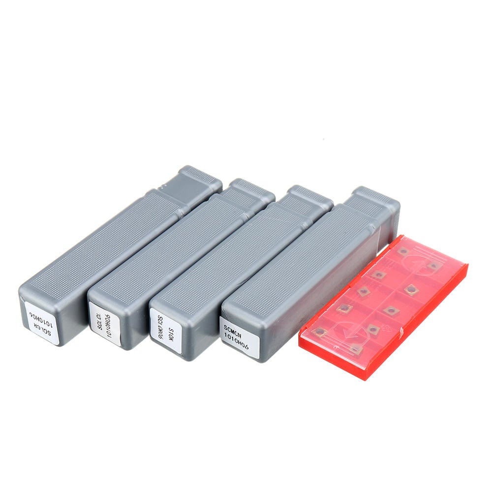 10mm Shank Lathe Turning Tool Holder Boring Bar with 10pcs CCMT060204 Carbide Inserts