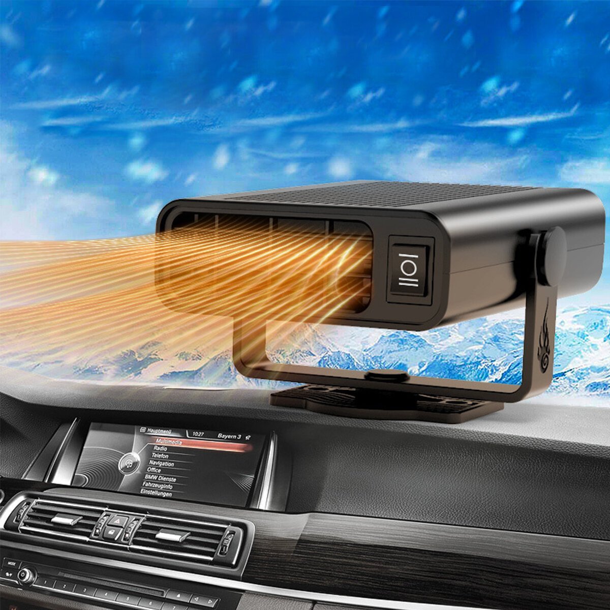 Electric Car Heater Fan Instant Heating Adjustable Heating/Cooling Defroster