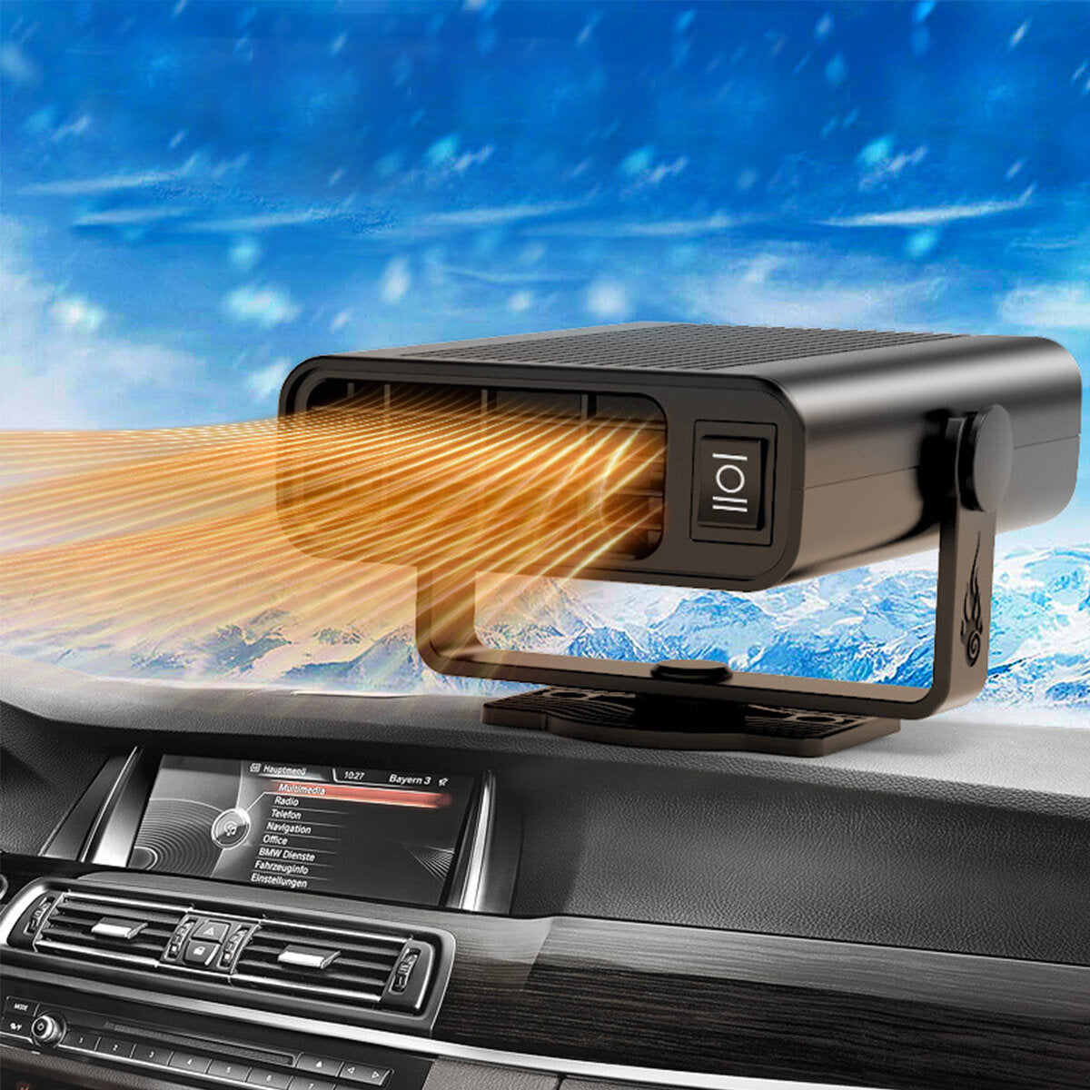 12V/24V Electric Car Heater Fan Instant Heating Adjustable Heating/Cooling Defroster