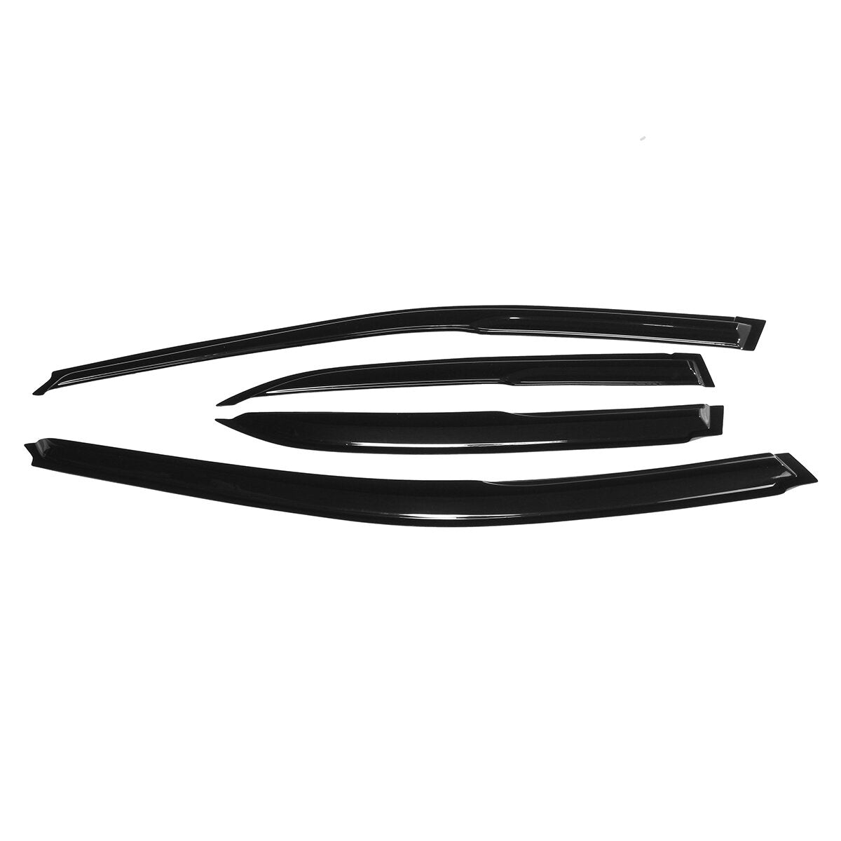 4Pcs Plastic Exterior Visor Vent Shades Fit 98-02 Accord 4DR Sedan Mugen Style 3D Wavy Window Sun Rain Guard Deflector