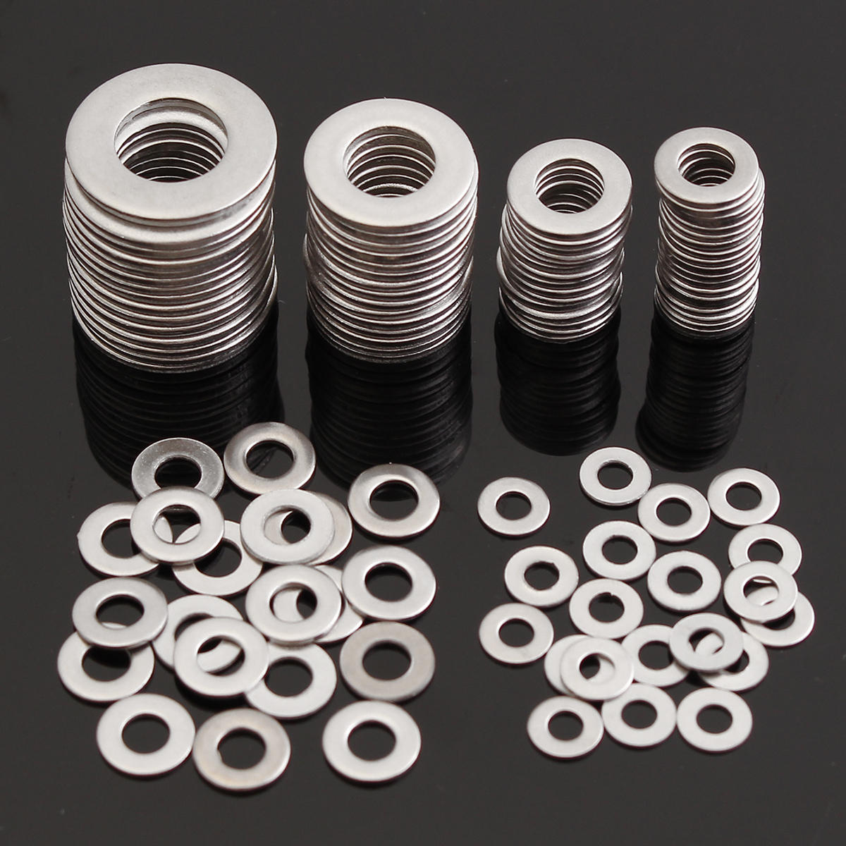 105Pcs Metric Flat Washers Stainless Steel Screw Repair Kit M3/M4/M5/M6/M8/M10