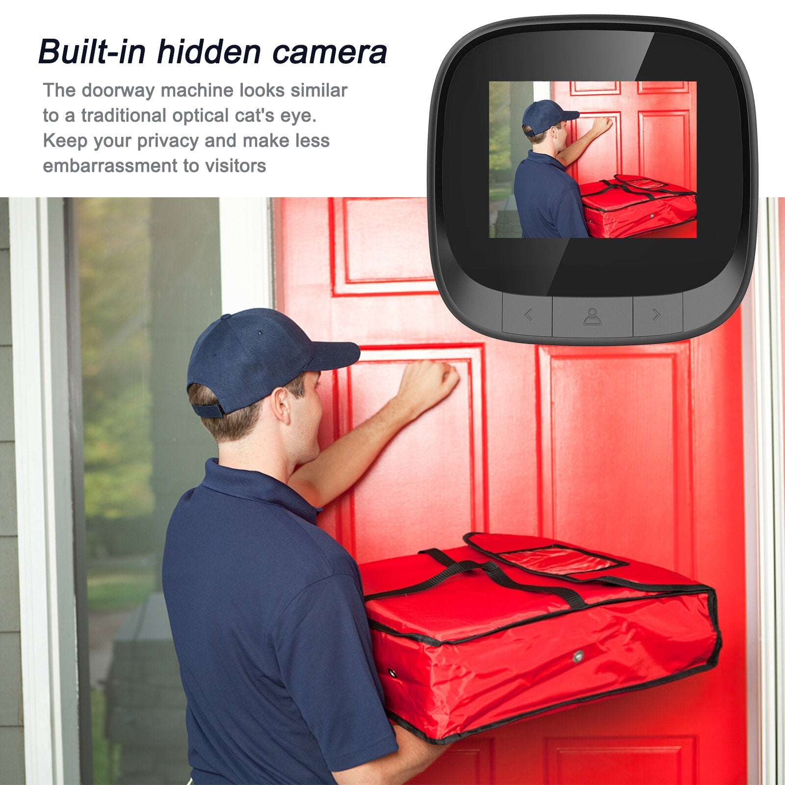 2.4" Smart Doorbell IR Night Vision Door Peephole Camera Photo Recording Digital Display Video Door Bell