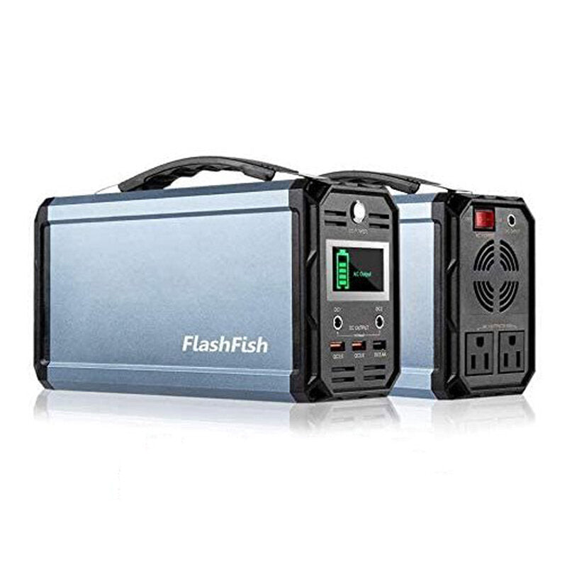 60000mAh 300W Portable Power Station+ 100W 18V Portable Solar Panel With 5V USB Emergency Power Supply Kit For Outdoor Camping Traveling