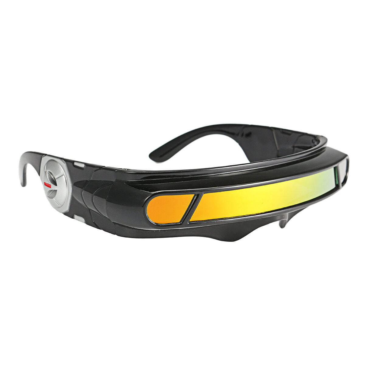 Sunglasses Mirrored Narrow Lens Wrap Visor Robot Costume