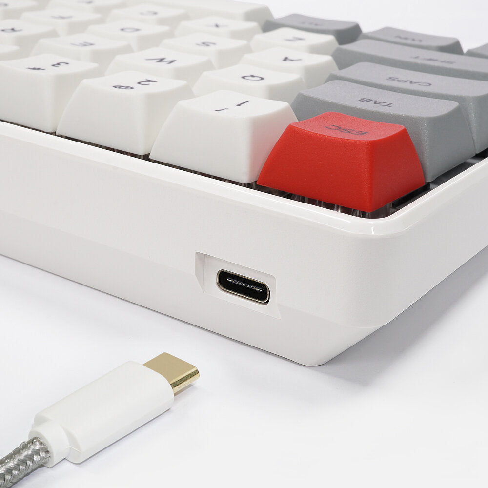 Mechanical Keyboard 61 Keys Optical Switch Type-C Wired RGB Backlight PBT Keycaps Gaming Keyboard