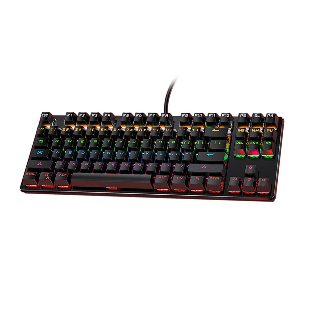 Wired Mechnaical Keyboard 104 Keys Silver Switch Waterproof RGB Backlit Gaming Keyboard for Gaming PC Laptops