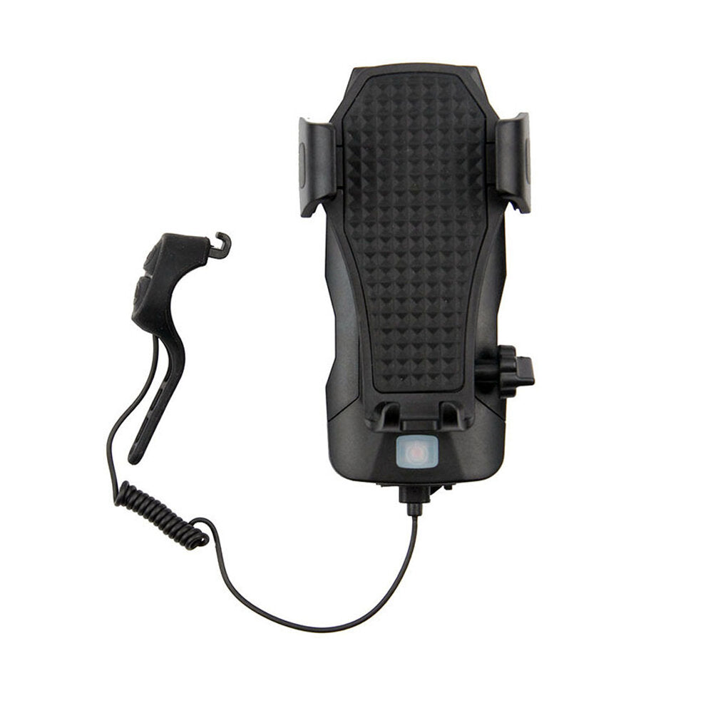 4-in-1 Bike Headlight T6 500lm 3 Modes Bike Front Lamp Power Bank Phone Hold 120dB Horn for 4-6.3inch Phone Cycling Bicycle