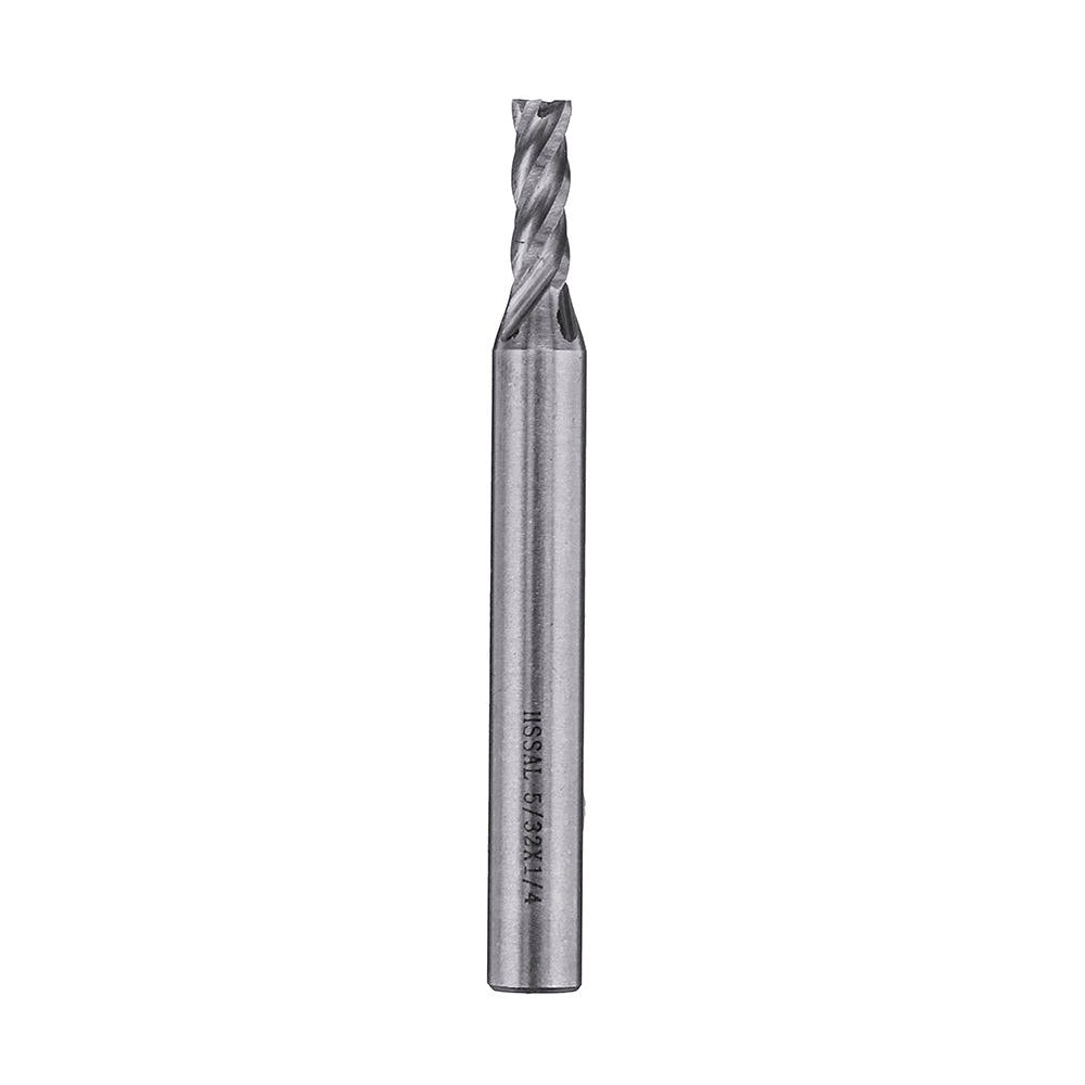 5pcs 1/8-5/16 Inch Imperial Milling Cutter High Speed Steel CNC Cutter Spiral End Mill