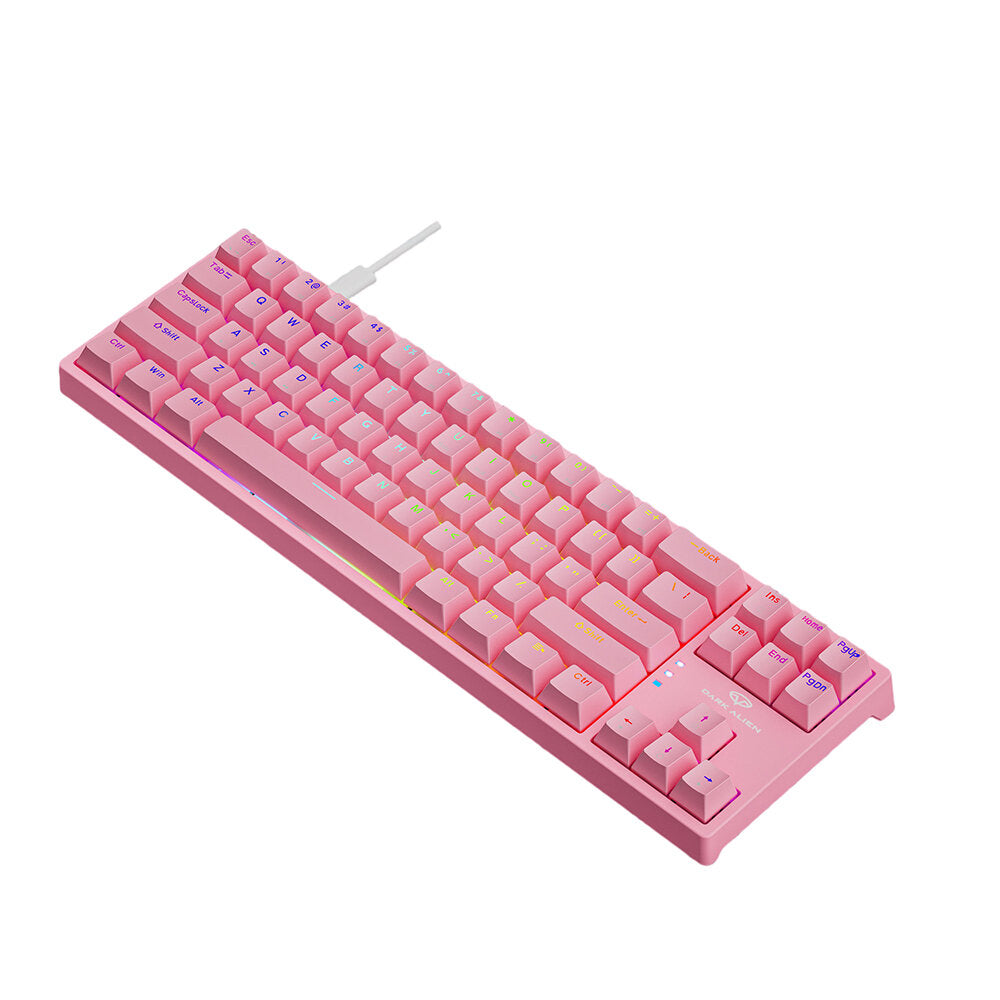 Mechanical Gaming Keyboard 71 Keys Blue/Red Switch Hot Swappable RGB Backlit Detachable Type-C Wired Keyboard
