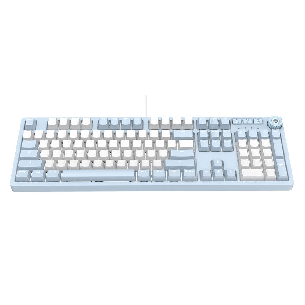 Mechanical Gaming Programming Keyboard Type-C Wired Keyboard 104 Keys Macro With Magnetic Upper Cover Translucent PBT Supplement Keycaps