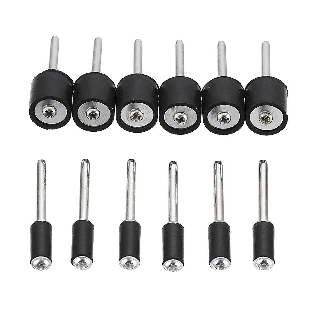 12pcs 1/8 Inch Shank Sanding Drum 12.7mm 6.3mm Rubber Mandrel Mini Drill Dremel Rotary Tool Accessories