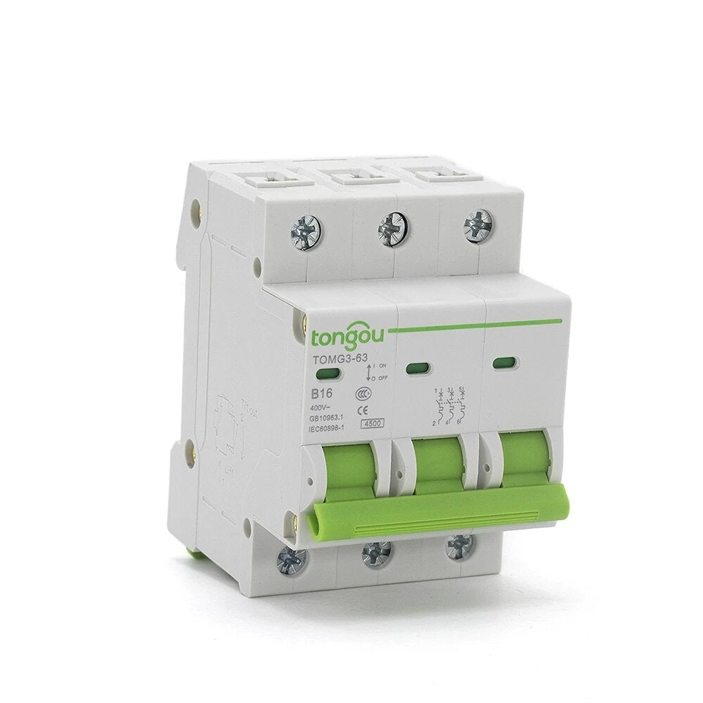 Miniature Circuit Breaker Overcurrent Protection 110V/230V/400V 4.5KA MCB Curve B Type