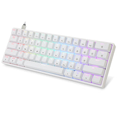 Mechanical Keyboard 61 Keys Hot Swappable Gateron Optical Switch RGB Type-C Wired Programmable 60% Layout Gaming Keyboard
