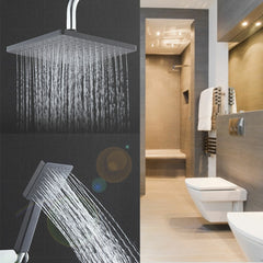 Black Vintage Matte Paint Shower Set Automatic Descaling And Pressurized Bathroom Rain
