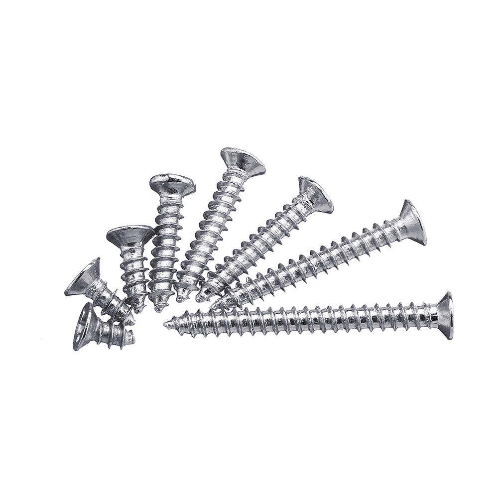 800pcs M2 Phillips Screw Flat Head Nickel-Plated Carbon Steel Self-Tapping Woodworking Screws Assortment Kit